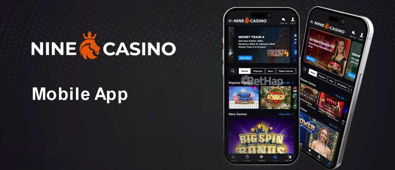 Nine Casino mobile app